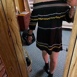 Strapless fall dress